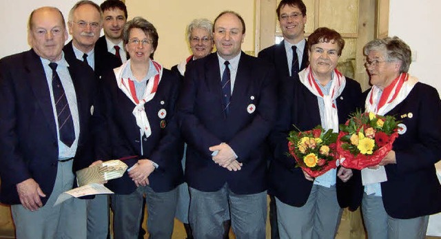 Der DRK-Ortsverein Lenzkirch ehrte in ...0 Jahre) und Anna Metzler (55 Jahre). | Foto: Inken Kramer Der DRK-Ortsverein Lenzkirch ehrte in ...0 Jahre) und Anna Metzler (55 Jahre). | Foto: Inken Kramer