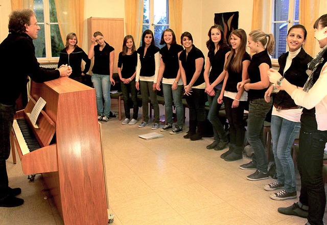 Der Jugendgospelchor Voices probt fr sein Konzert.   | Foto: Privat