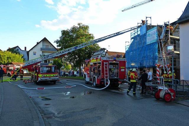Brand auf der Baustelle