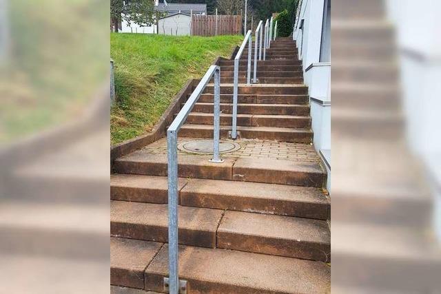 Die Treppen zur Ortsmitte sollen Rampen erhalten