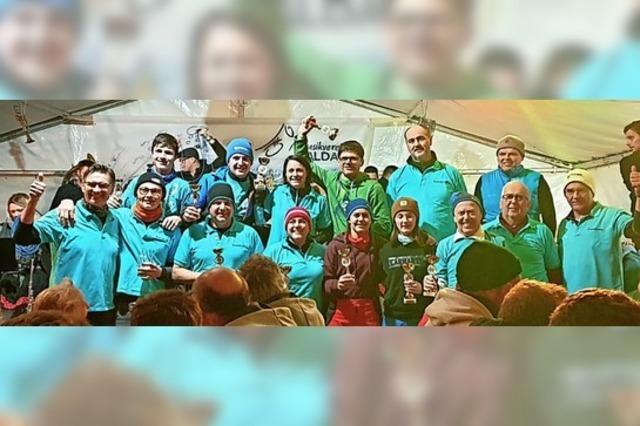 Die Musiker sind auf der Piste Spitze