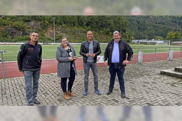 LED-Licht erhellt den Rasen