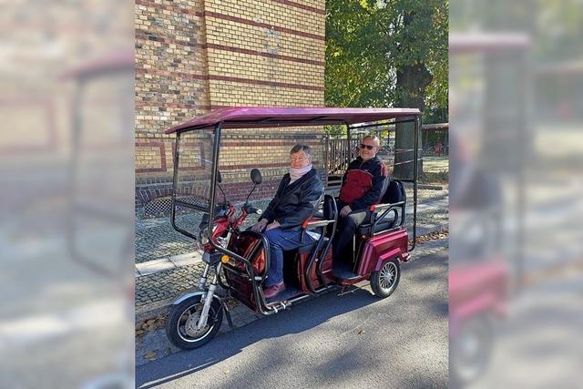 Mit der Rikscha durch Trebbin