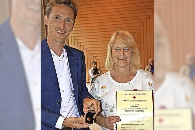 Ehrung fr Blutspenden