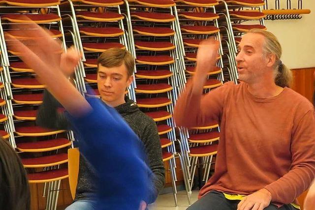 Musikschule Lrrach bereitet eine Bodypercussion fr 