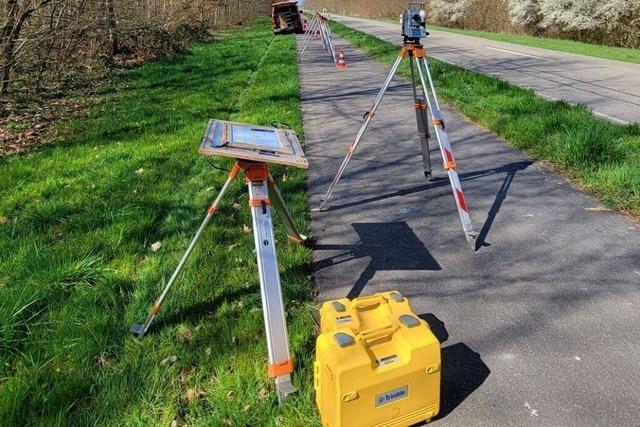 Die neue Prfstrecke des Vermessungsamts liegt bei Weisweil
