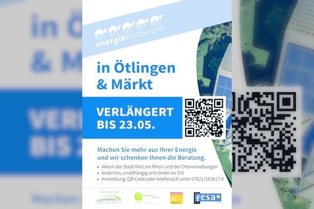 Der Beratungszeitraum der Energiekarawane wird in Mrkt und in tlingen wird bis 23. Mai verlngert
