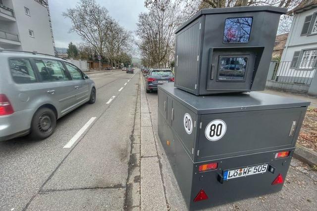 Der semistationre Blitzer in Lrrach hat sich noch nicht amortisiert