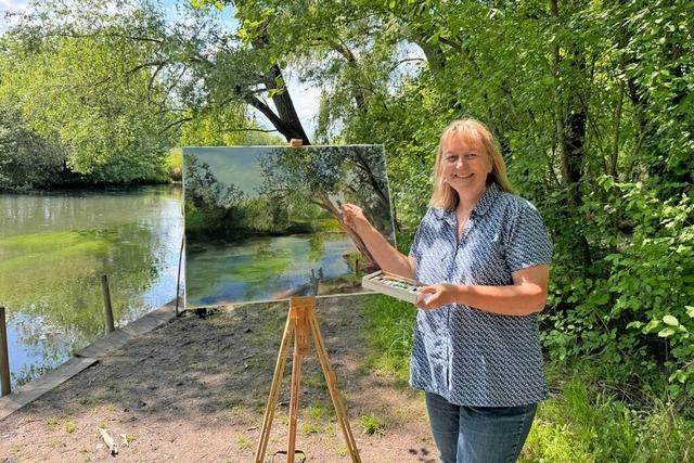 Sabina Person aus Ringsheim lsst sich beim Malen von der Natur inspirieren