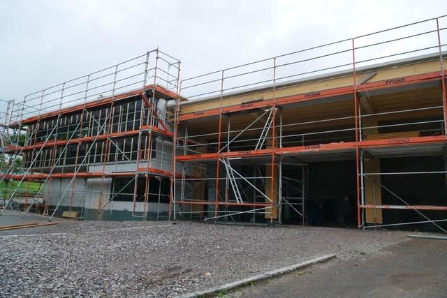 Einblicke in das kommende Gertehaus Nord: Feuerwehrbaustelle in Murg-Hnner entwickelt sich gut