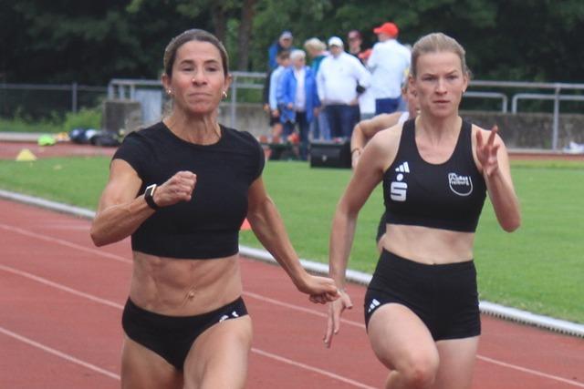 Beim Sprintmeeting in Kirchzarten ist Nele Mittag ber 200 Meter die Schnellste