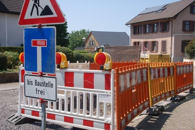 Die Kanalarbeiten in Adelhausen schreiten planmig voran