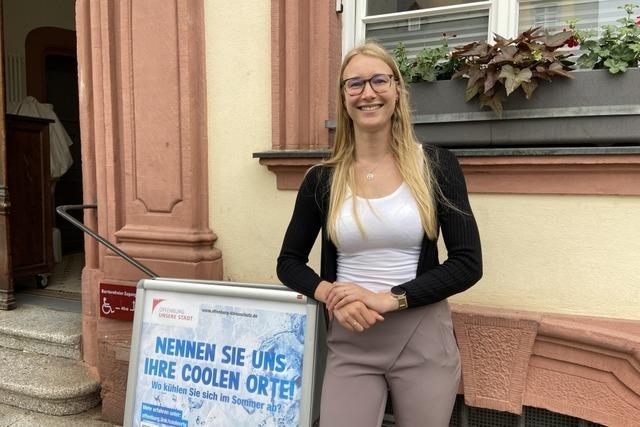 Klimaanpassung in Offenburg: Alexandra Dreyer erklrt die Hitzeschutz-Manahmen der Stadt